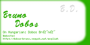 bruno dobos business card